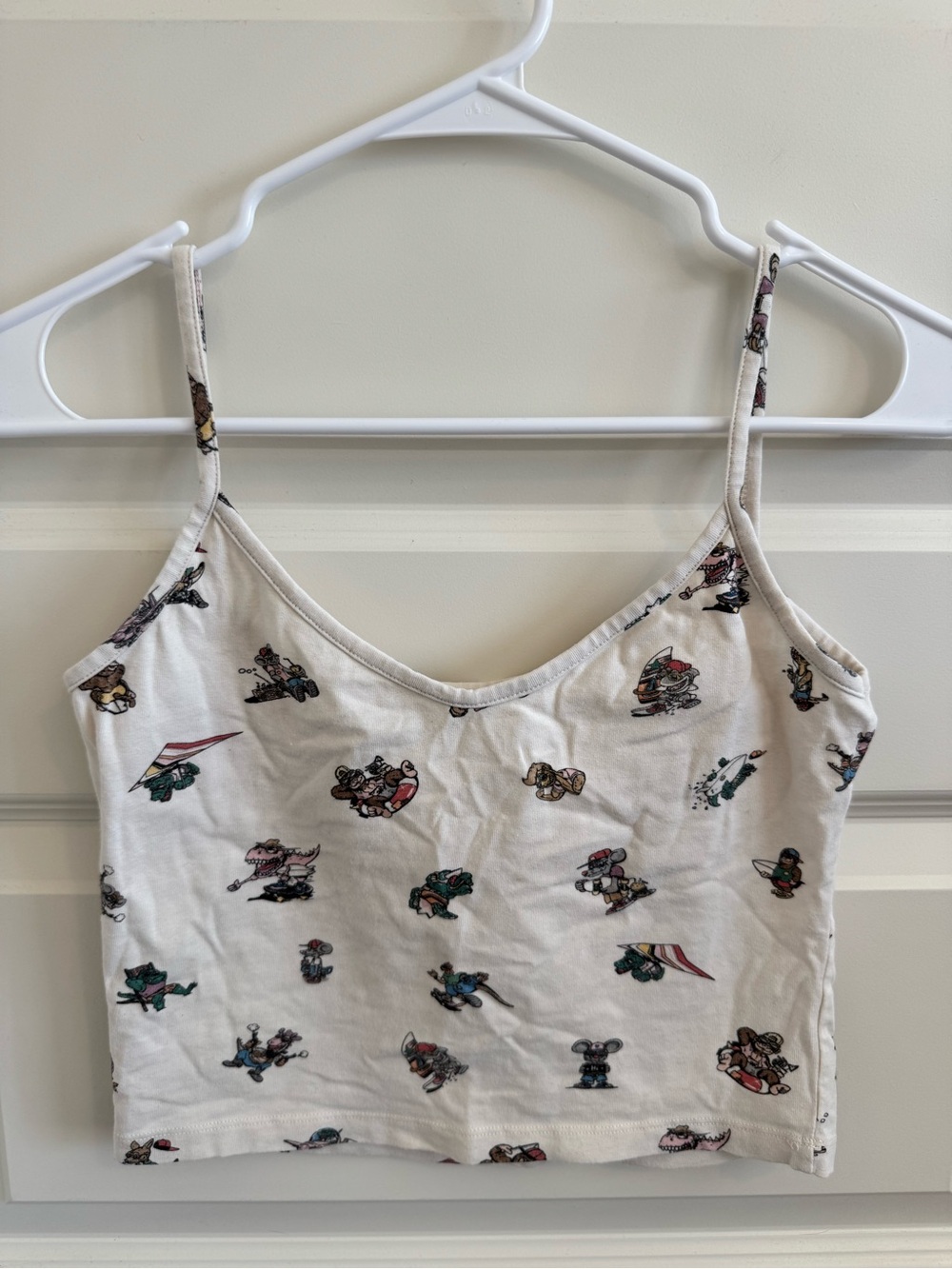 Brandy Melville Graphic Dino Cropped Tank